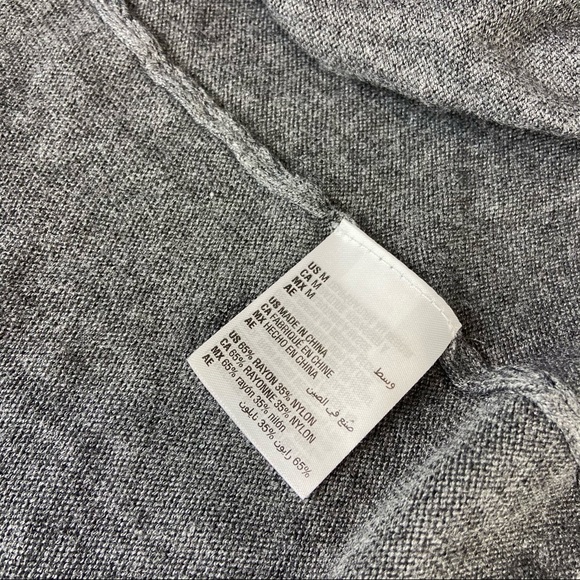 Maison Jules Womens Gray Pocketed Long Sleeve Open Cardigan Sweater - Picture 5 of 6